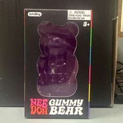 Schylling Nee Doh Gummy Bear Tactile Squeeze Toy, Purple, Ages 3-5 Years