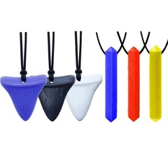 Chew Necklaces for Sensory Kids 6 Pcs Sensory Chewy Toys for Autism Girls & Boys