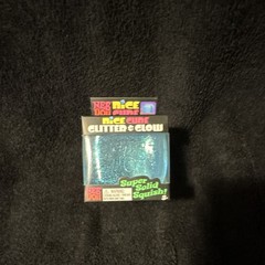 Schylling Nice Cube Glitter & Glow Super Solid Squish Cube Blue 26057HY