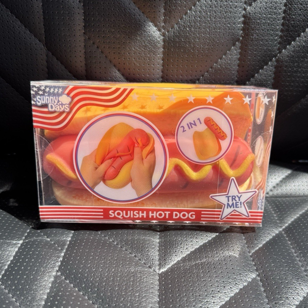 Sunny Days Squish Hot Dog Tactile Squeeze Toy