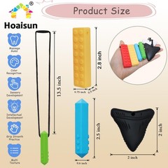 Chewy Necklaces for 2.7*0.7 Inch, Red, Yellow, Blue, Green, White, Black