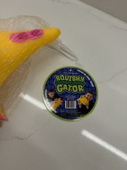 Viral Squishy Chompchomp Gator Squishy Toy- Yellow/Pink