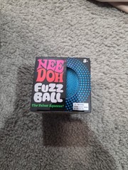 NeeDoh Blue Fuzz Ball The Velvet Squeeze Toy Fuzzball Authentic Blue