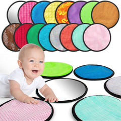 16 Set round Sensory Mini Mats Textured Sensory Tiles – Sensory Toys for Autisti