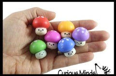 24 Adorable Soft Mushroom Figurines – Cute School Supply Gift – Desk Pet – Colle
