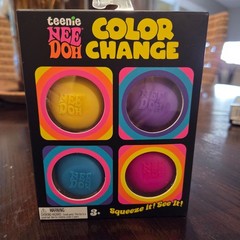 Teenie NeeDoh Color Change Squeeze Toy 4-Pack Sensory Fidget Balls
