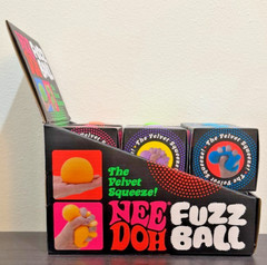 (Case of 12)Needoh Fuzz Ball Velvet Squeeze Squishy Squeeze Toy Nee Doh Fuzzball