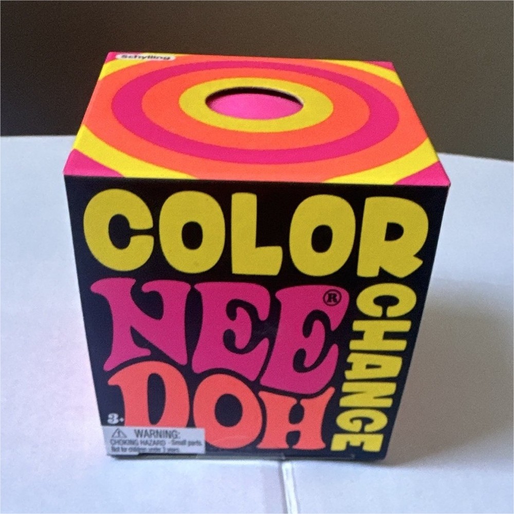 Nee Doh color changing, Pink/Orange/Yellow/Black, Tactile Squeeze Toy