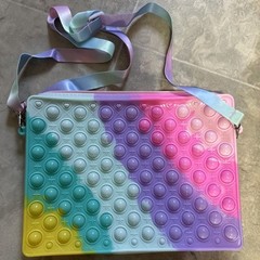 Pop It Purse Fidget Sensory 11×8 Pink Purple Blue Teal & Yellow w/shoulder strap