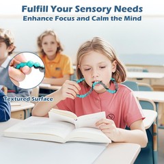 Sensory Chew Necklace for Kids Adults Autism ADHD SPD Fidget Oral Toy