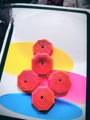 Red Octagonal Tactile Sensory Toy Set for Ages 4-7 8-11 Recommended 4-11 Years