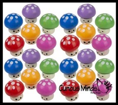 24 Adorable Soft Mushroom Figurines – Cute School Supply Gift – Desk Pet – Colle