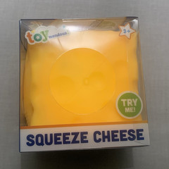 Toymendous Squeeze Cheese Tactile Squeeze Toy, Yellow, Ages 3+