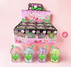 12 pcs pack box Nee Doh Super Squishy Strawberry Drink Squeeze Toy