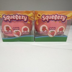 Squeezeezy Pink Green Peach Squeeze Poke Stretch Tactile Toy Age LOT 2