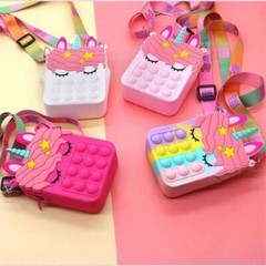 Unicorn Purse – Silicone Toy – Popper Purse, Size: 13cm x 11 cm x 8.6 cm