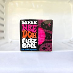 Authentic Super NeeDoh Fuzz Ball ✨ Pink Sensory Stress Relief Fidget Toy NEW