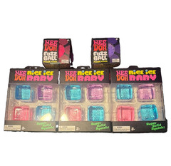 NeeDoh Lot of 5!! 3 Nice Ice Baby, 2 NeeDoh Fuzz Balls! Viral!!