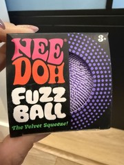 NeeDoh Super Fuzz Ball XL Velvet Squeeze Purple Fuzzball Squeeze Stress Ball NEW