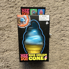 Authentic NeeDoh Nice Cream Cone Creamy Smooth Squish Squeeze Toy Blueish white