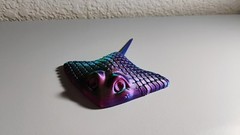 3d Printed Fidget Toy – Stingray – Rainbow/Multicolored – 6in