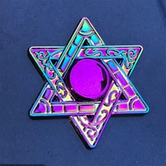 Jewish David Star Fidget Finger Spinner Israel Hand Toy Judaica Passover Kids
