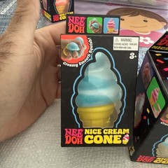 Viral Schylling Nee Doh Nice Cream Cone Creamy Smooth Squish Toy Blue New in Box