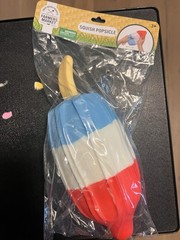 NEW Farmers Market Jumbo Squishy Rocket Bomb Pop Popsicle Toy Red White Blue