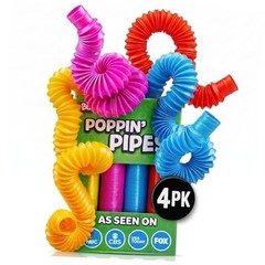 Pop Tubes – Sensory Toys – Fidget Toys – Imaginative Play & Large 4 Pack
