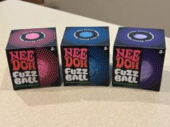 NeeDoh Fuzz Ball “The Velvet Squeeze” Pink, Blue, Purple Lot Of 3