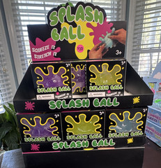 Splash Ball Tactile Squeeze & Stretch Toy Display Box, Multicolor, Ages 3-4