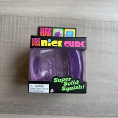Nee Doh NiceCube Purple Big Ice Squish Squeeze Toy REGULAR SIZE Cube Fidget