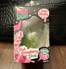 NeeDoh Pink Strawberry Drink Super Squishy Tactile Squeeze Toy 3+ (24079HY)