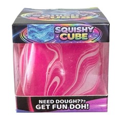 VIRAL Squishy PINK Marble Nice Cube Swirl Sugar Squishy Cube 2.5” Viral Squishy