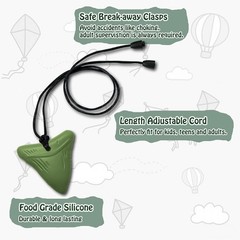 Chew Necklaces for Sensory Kids & Adults – 7 PCS Silicone Chewy Necklace Sensory