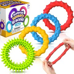 Sensory Fidget Toys for Kids Adults – 4 Pack Stretchy 4 PACK, Colorful
