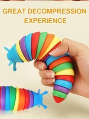 Colorful 18cm 3D Slug Decompression Toy Bionic Vent Anti Anxiety Sensory Toy