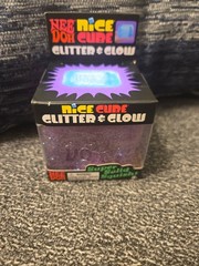 SOLD OUT AUTHENTIC NeeDoh Nice Cube Glitter and Glow PURPLE Squishy TOY