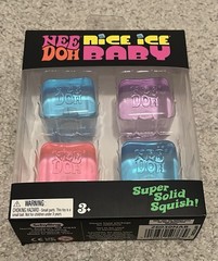 NeeDoh Nice Ice Baby 4-Pack Mini Cubes Authentic Squishy Fidget Stress Toy