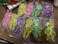 Glitter Squishy Squeezable Stress Reliever Sensory Baby Doll, Assorted Colors