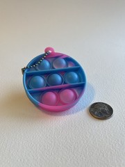 Assorted Lot Of 6 Multicolor Pop Fidget Toys keychains Party favors