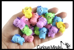 24 Colorful Tiny Axolotls Figurines – Mini Toys – Small Novelty Prize Toy – Part
