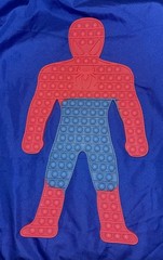 Spider-Man Shaped Pop It Sensory Toy Red Blue Superhero Fidget
