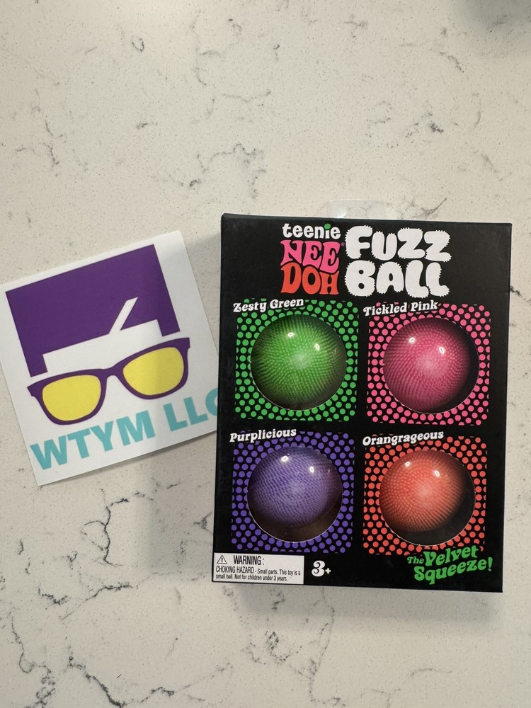 NeeDoh Teenie Fuzz Ball 4 Pack, Nee Doh FUZZBALL AUTHENTIC – New, In Hand
