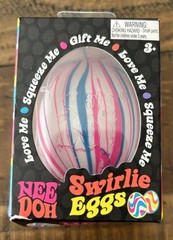 Schylling NeeDoh Swirlie Eggs Stress Toy Squishy Fidget Groovy Swirl-Box Damage