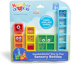 Numberblocks One to Five Sensory Bottles, Numbers for Toddlers, Counting Toys, C