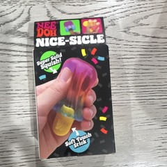 Nee Doh Nice-Sicle Super Solid Squish Tactile Squeeze Toy Purple Yellow Red Blue
