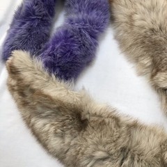 Assorted Colorful 2.5 Yards Real Fur Scraps Craft Seeing Cosplay Purple Yellow