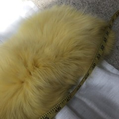 Assorted Colorful 2.5 Yards Real Fur Scraps Craft Seeing Cosplay Purple Yellow