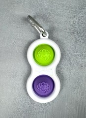 Lot Of 3 Small Simple Dimple Fidget Toy Keychains 0023
